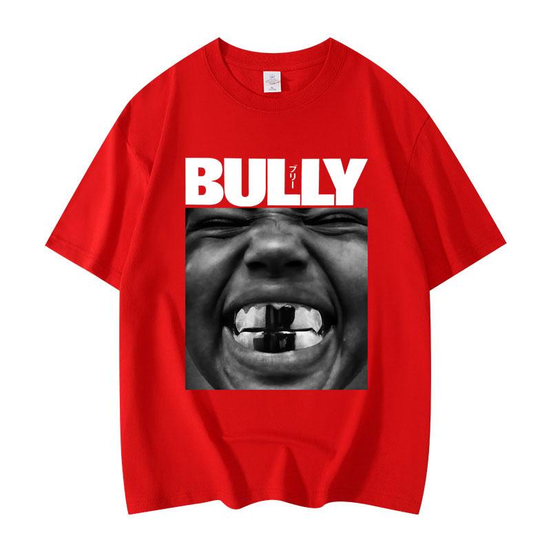 Rapper Kanye West Bully Graphic T Shirts Fashion Hip Hop Vintage Short Sleeve Tshirts Unisex Women Casual Loose Cottotn Tshirt