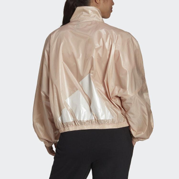 Adidas Woven Jacket With Logo Print Women Jackets Yellow HI1198