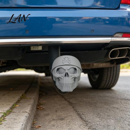 Trailer Hitch Cover Pirate Skull Cover, 3D Carved Tow Ball for SUV Weather-resistant Pickup, Dust Proof Protective Cap Towing Ball, Heavy-duty