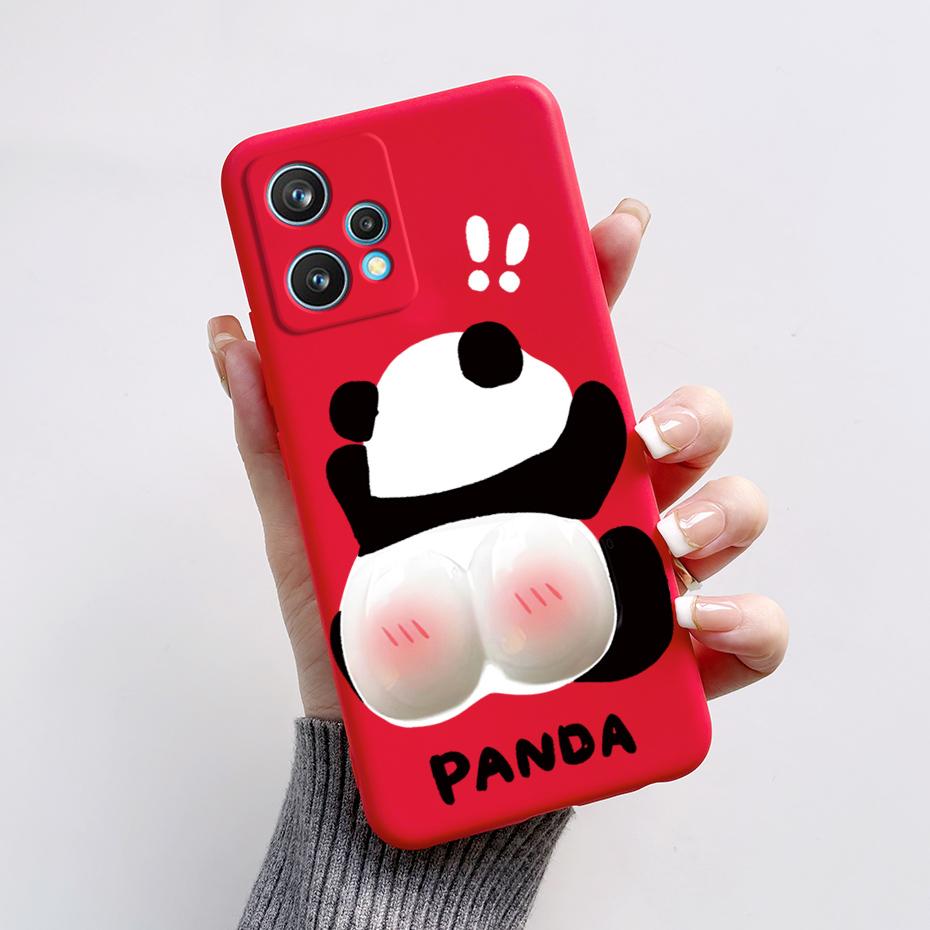 Süße Panda Cartoon Handyhülle Für Realme 9 4G 9 Pro Plus Schutzhülle Weiches TPU Funda Für OPPO Realme 9 4G Hülle Bumper