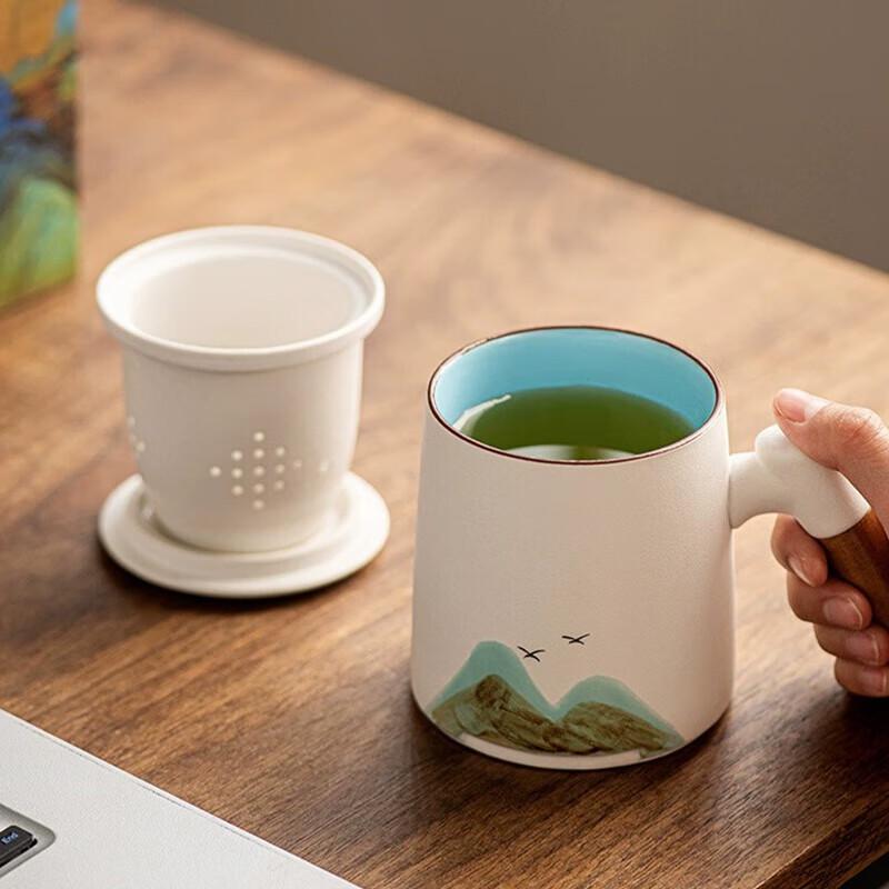 PinJian Chinese Style Ceramic Tea Infuser Mug