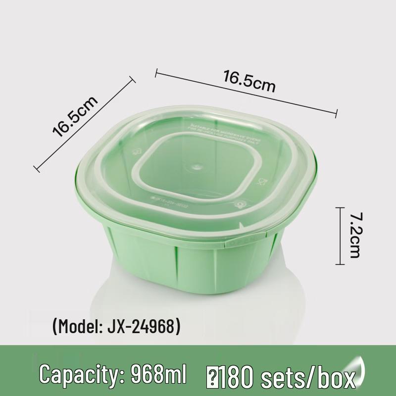 

Disposable Square Compartment Food Containers with PP Lids