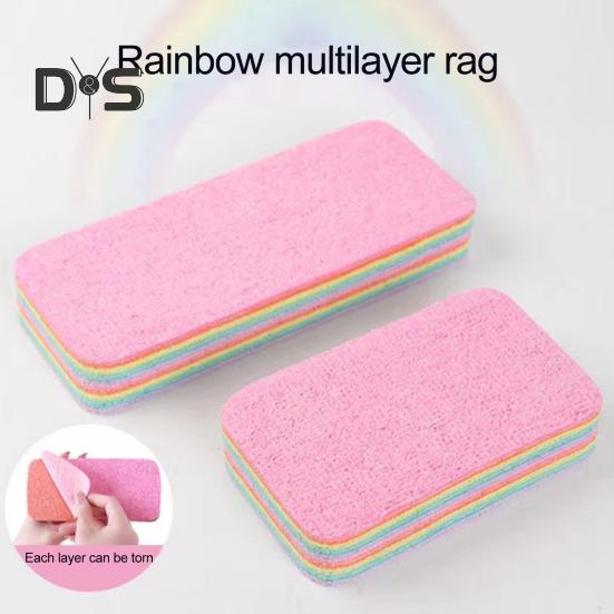 2 Stück Rainbow Rag PVA Wrap Technology Schwamm Umweltfreundlicher, super saugfähiger Reinigungsschwamm Küchenzubehör
