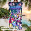 The Amazing Digital Circus Beach Towel, Personalized Custom Text, Quick Dry Soft Large Towel For Swimming Pool Travel