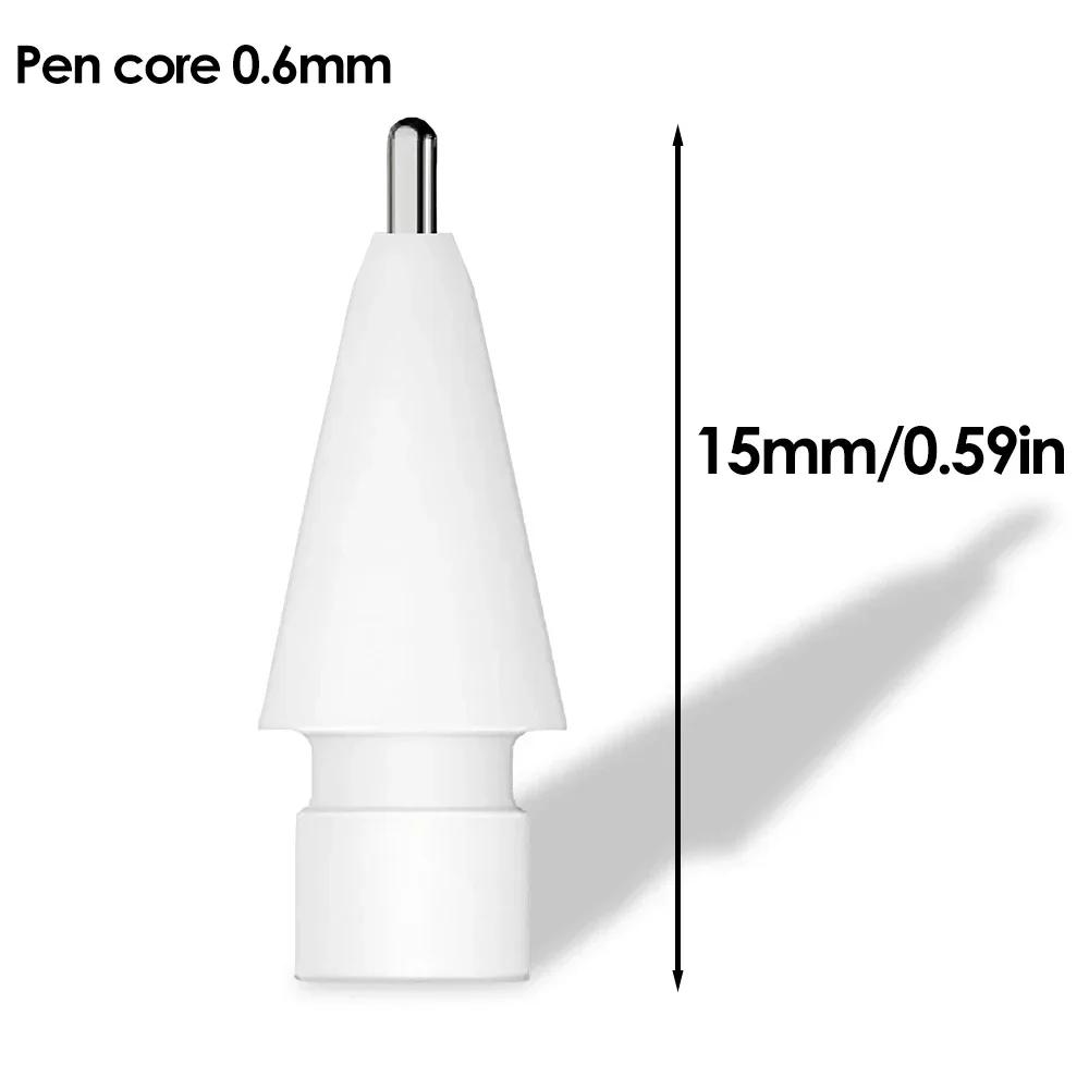 Replacement Pencil Tips For Apple Pencil 1 2 Generation 0.6mm Slim Nib Upgraded Mute Replace Anti-wear Transparent Pencil Tip