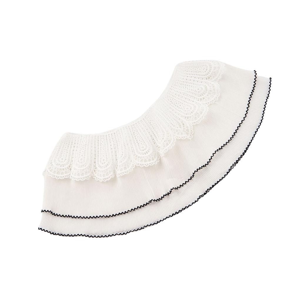 Fashion Lace Trim Shawl Hollowout Neck Scarf Breathable Poncho Lace Shawl Women Formal Party Collar Shawl Shoulder Wrap