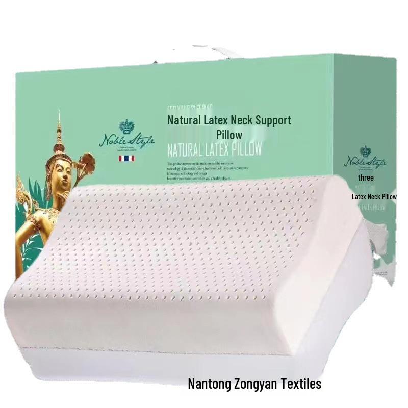 Graphene Wave Neck Support Pillow - Natural Latex Pillow Core, Adult Gift from Thailand