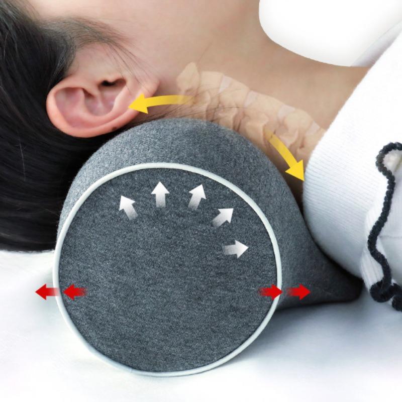 Portable Cervical Support Pillow Antiarch Traction Pillow Comfortable Memory Foam Sleep Pillow for Travel Neck Pillows