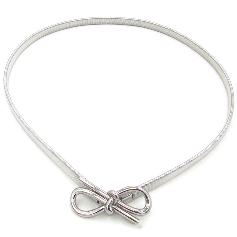 Dámská móda Elastický kovový pásek Nastavitelný pásek s květinovým točivým páskem Kvalitní dámské šaty