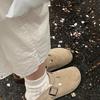 Flat bottom half tray slippers matte platform shoes single shoes new soft sole lazy beanie shoes