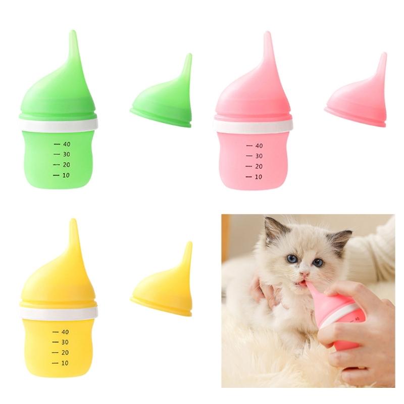 Nursing For Kittens Durable Pet Feeding Bottles Safe Silicones Control Anti Choke Milk Dispenser