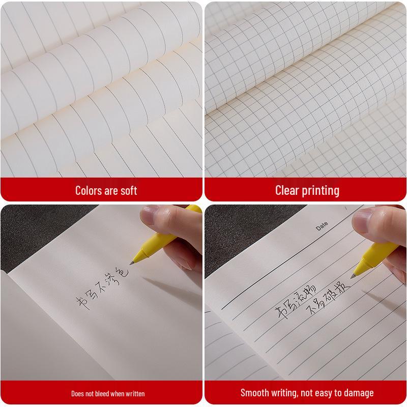 A5 Kraft Paper Notebook: Blank/Lined, B5 Notepad, Foldable Sketchbook for Students