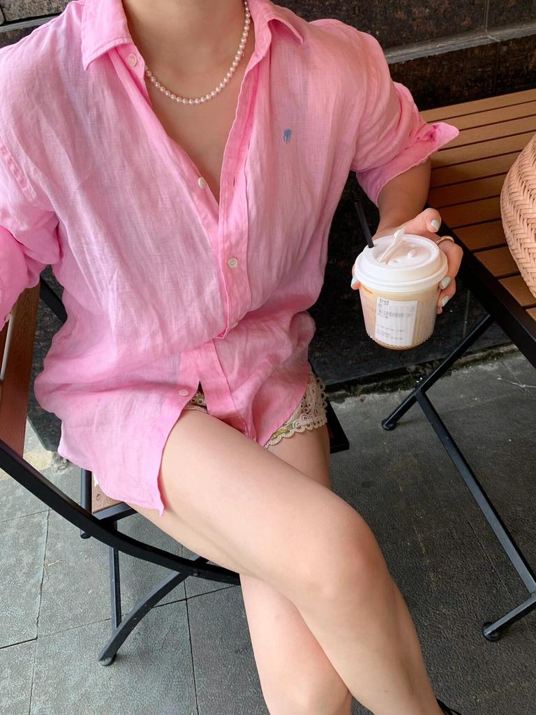 RL Ralph Lauren Small Pony Logo Linen Sun Protection Long Sleeve Polo Shirt - Men's & Women's Spring/Autumn Collection.