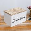 Wooden Tampon Holder 3-Grid Bathroom Cotton Pads Tampon Storage Box Women Girls Desktop Sanitary Pad Napkin Organizer