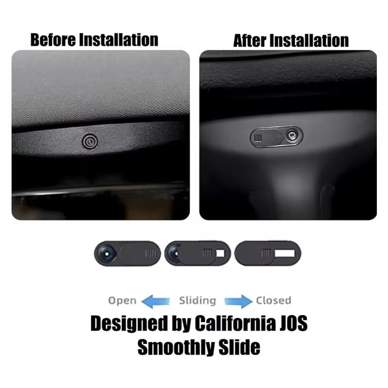5PCS Privacy Protector Camera Cover For Tesla Model 3 Y Center Console Accessories Webcam Slide Switch Blocker Interior Sticker