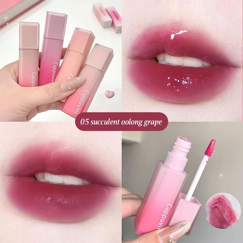 Cappuvini Nude Water Mist Lip Glaze Matt Samt Weiß Lipgloss Langanhaltender Lippenstift