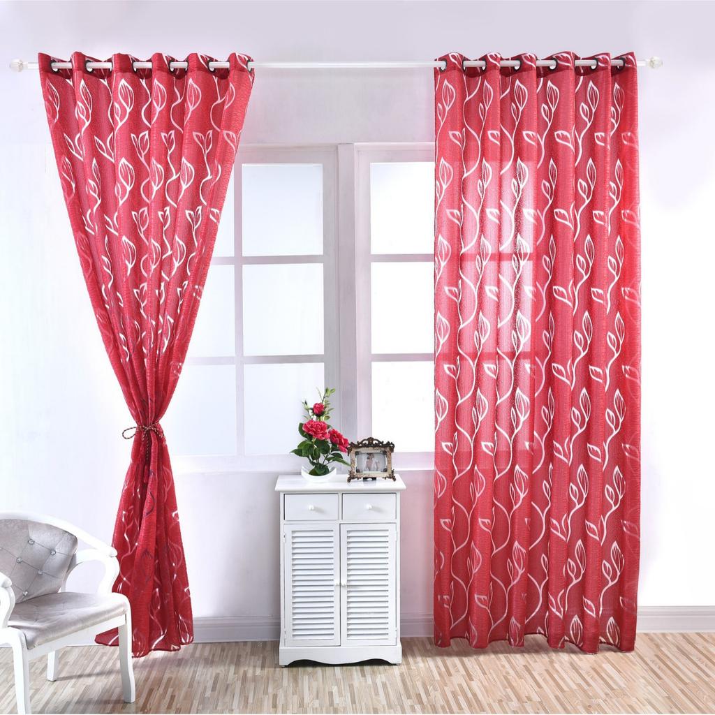 Cut Flower Leaf Bubble Blackout Curtain Window Screen Decoration Finished Curtain