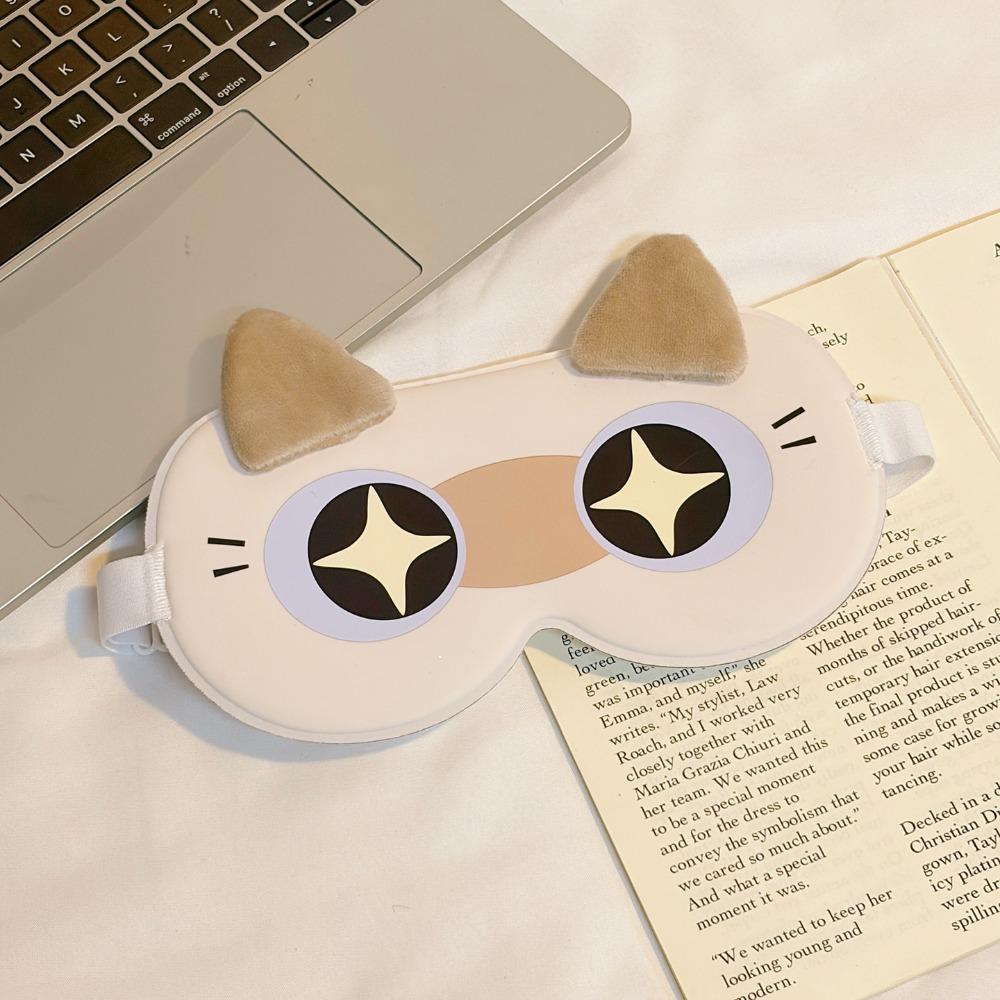 Contoured Cat Eye Sleeping Mask Ice Silk Eye Cover New 3D Sleep Mask Travel