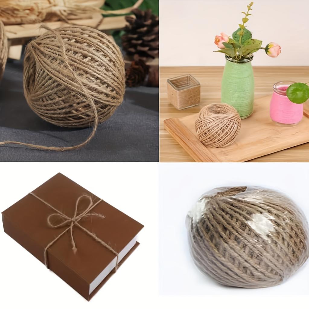 Natural Jute Twine 1.5 mm/2.5mm,(100M/28M) Natural Hemp Twine for Craft Gift Wrapping Packing Gardening Arts Decoration Wedding Decor