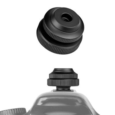 Fotoaparato metalinis blykstės stovas, greitai atleidžiamas nuo 1/4 colio iki šalto bato adapterio pagrindas, skirtas DSLR fotoaparato blykstės lemputės mikrofonui