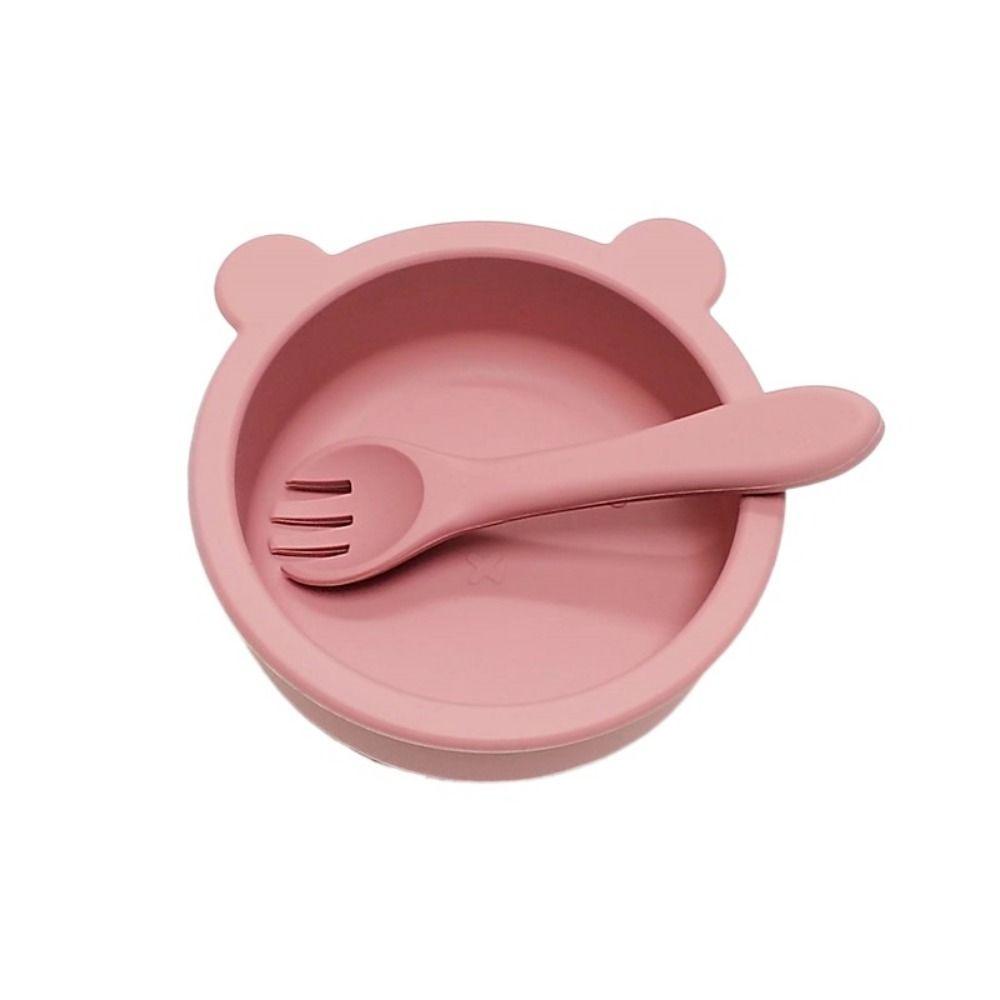 Flexible Feeding Tableware Waterproof Feeding Bowl Set Unbreakable Baby Bowls with Spoon  Toddlers