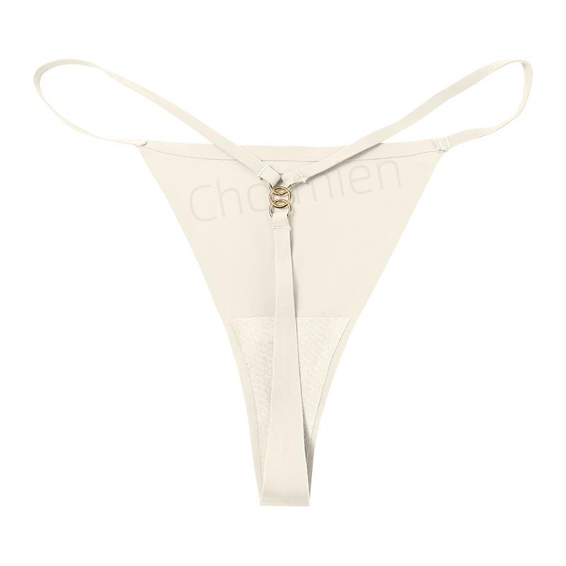 Ropa interior sexy coqueta de seda de hielo para mujer para yoga deportivo, ropa interior sin costuras de tiro bajo para mujer, T-pants de talla grande europeos y americanos