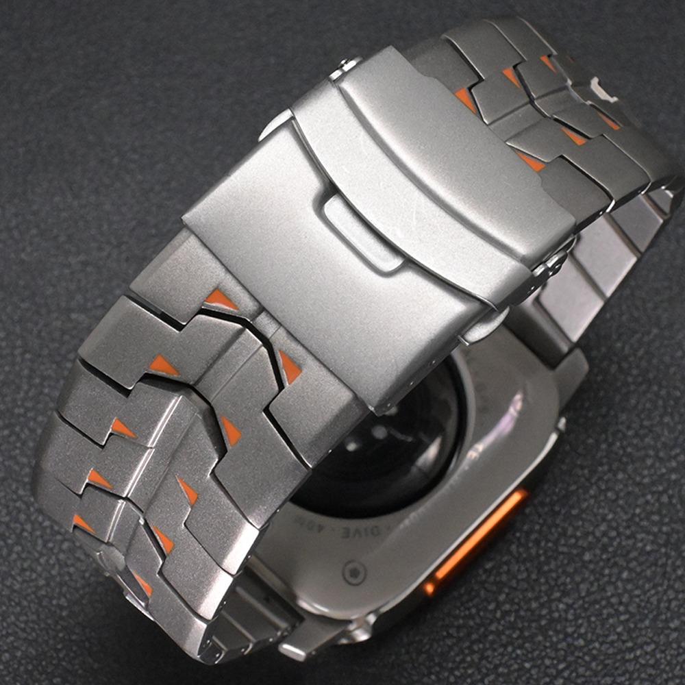 Luxury Titanium Alloy Band for Apple Watch Ultra 2 49mm Series 10 9 8 7 6 5 4 SE 46mm 45mm 44mm Quick Release 26mm Width Strap