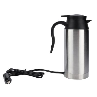 750ml Rostfritt Stål Bil Elektrisk Värmemugg Fordon Drickkopp Vattenkokare för Resor (12V)