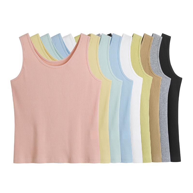 Plus Size Women's Multi-Color Knitted Tank Top - Summer Basics (61870)