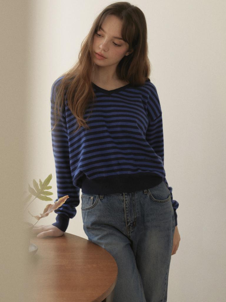 LESATELIER Deme Striped Knit (Blue)