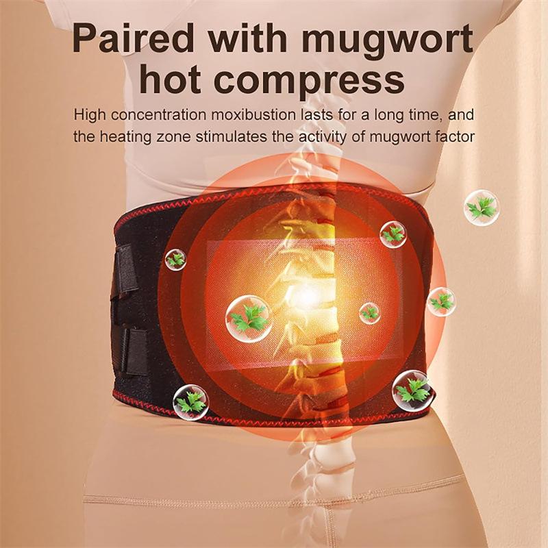 JINKAIRUI Massaggiatore lombare wireless con cintura massaggiante termica cuscinetto riscaldante per alleviare il mal di schiena cintura per la schiena scaldamuscoli supporto lombare