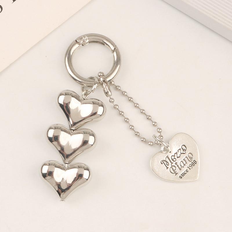 

Подвеска для телефона в форме сердца, симпатичная подвеска на цепочку для ключей, сумка-подвеска, симпатичные аксессуары для телефона, камеры, сумки, мобильного брелока-подвески серебряный