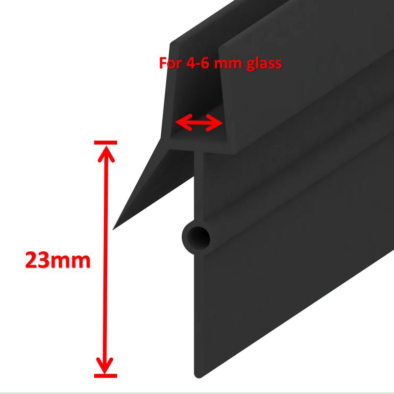 Bath Shower Screen Door Seal Strip for 4-6mm Glass Glue-free Waterproof Weatherstrip 50cm PVC Sealing Strip Bathroom Accessories