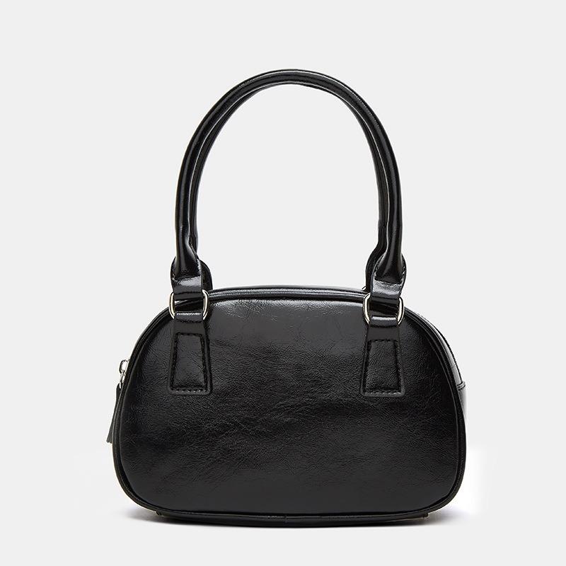 New Trend Handbag Retro Small Satchel Crossbody Bowling Bag Women's Underarm Bag Shell Bag