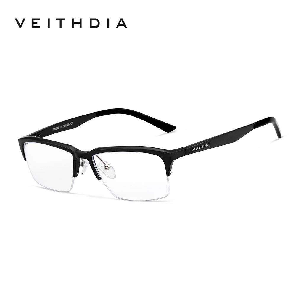 VEITHDIA Anti Blue Light Glasses Optical Aluminum Magnesium Frame TR90 Arm Eyeglasses Men Myopia Computer Eyewear For Male V8727