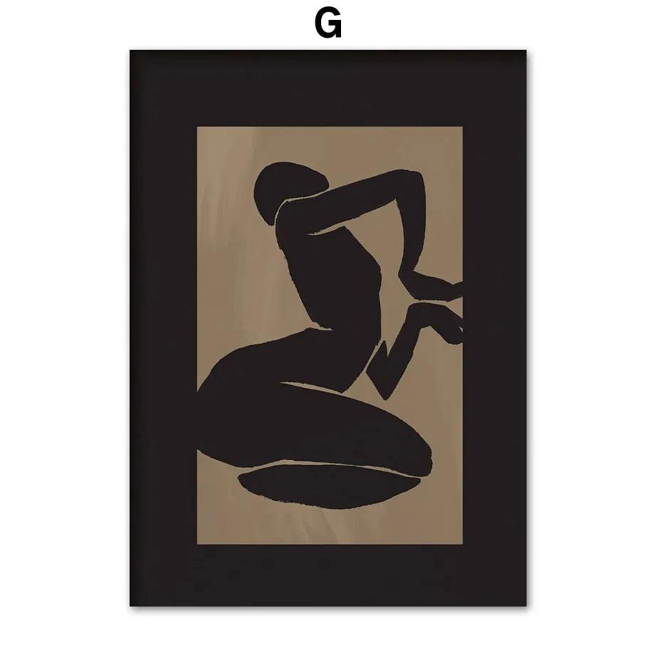 

Прості скандинавські плакати Пікассо Бохо Чорний Абстрактний Принт Настінний Картинний Полотно Картина Спальня Інтер єр Вітальні Домашній Декор 21x30cm No Framed