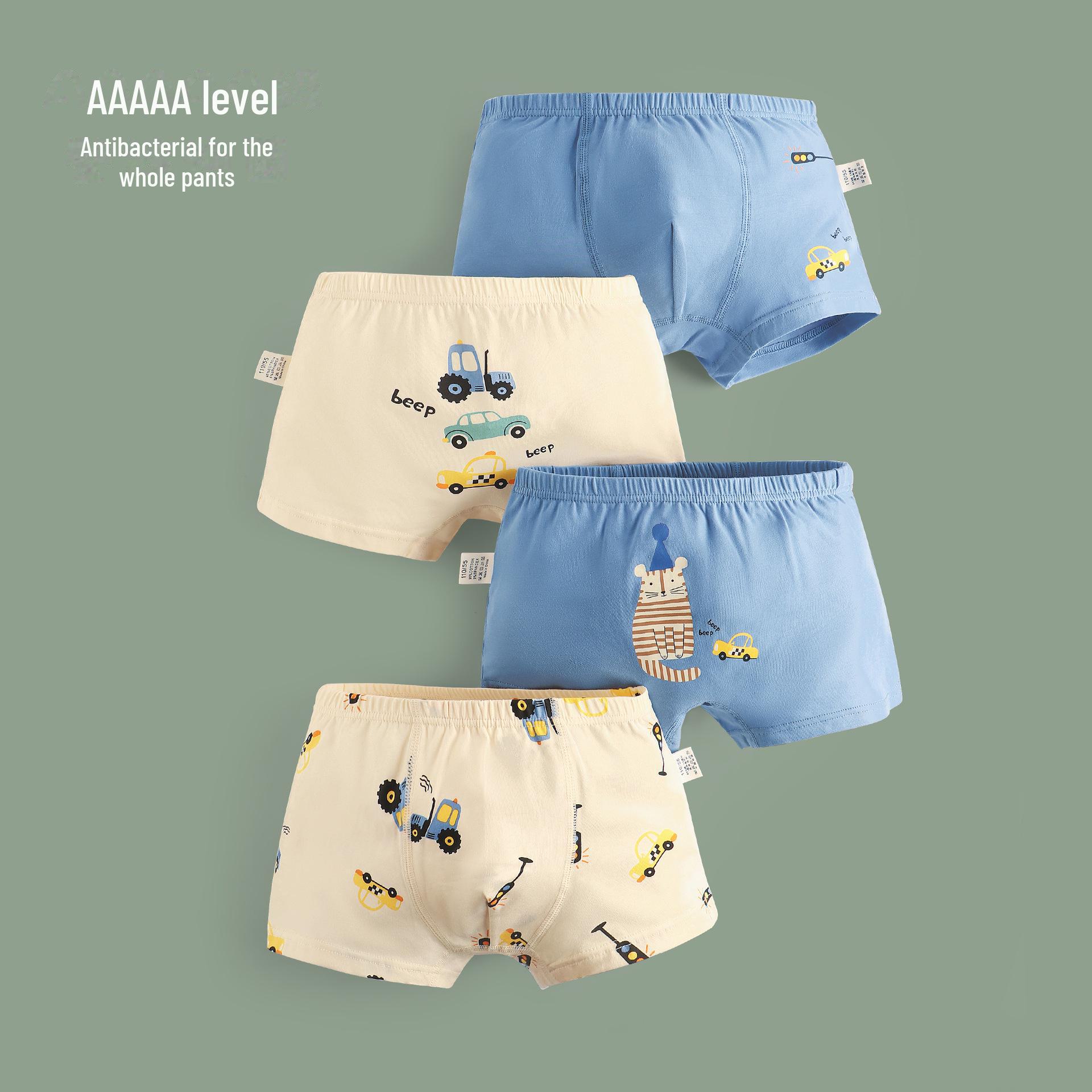 

Детские хлопковые антибактериальные боксеры с рисунком для мальчиков - маленькие размеры 100 cm