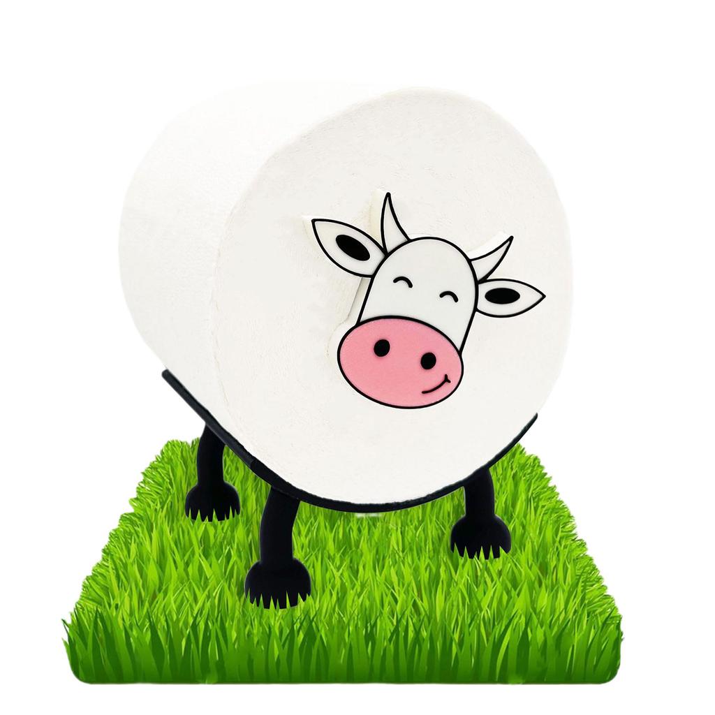 Lovely Cow Toilet Paper Holder Funny Toilet Tissue Rack Toilet Roll Paper Holder Bathroom Accessories Easy To Use