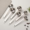 Stainless Steel Coffee Measuring Scoop Long Handle Heat Resistant Spoon Multipurpose Tool for Baking Cafe Home Kitchen