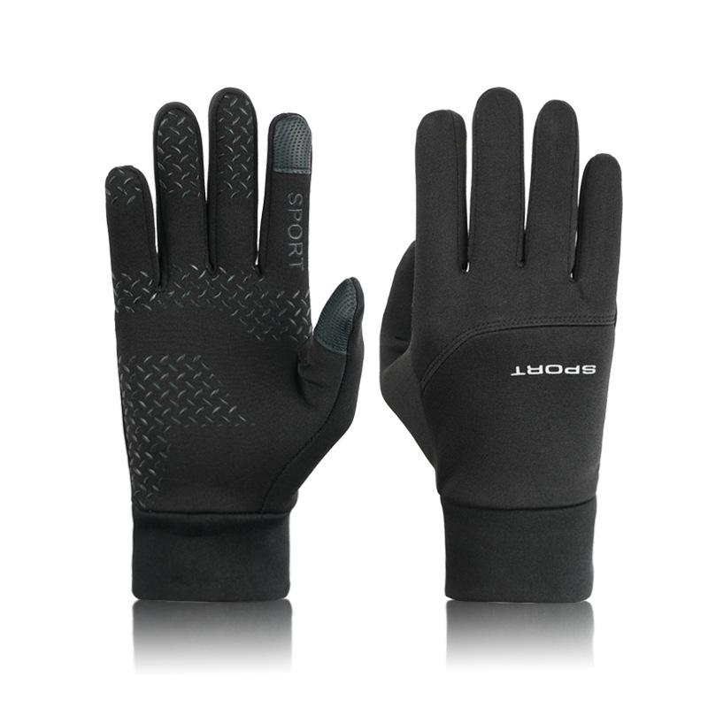 ANTMAX Men s Warm Winter Gloves Windproof Waterproof Touchscreen Cold-Resistant Padded Outdoor Sports Protection Riding Unisex чёрный