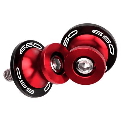 MotHeartCNC M8 Stand Hook for 650 2017-2024 Paddock Stand Hook Swing Arm Hook Spool Bobbin M8 650 Parts (Red)
