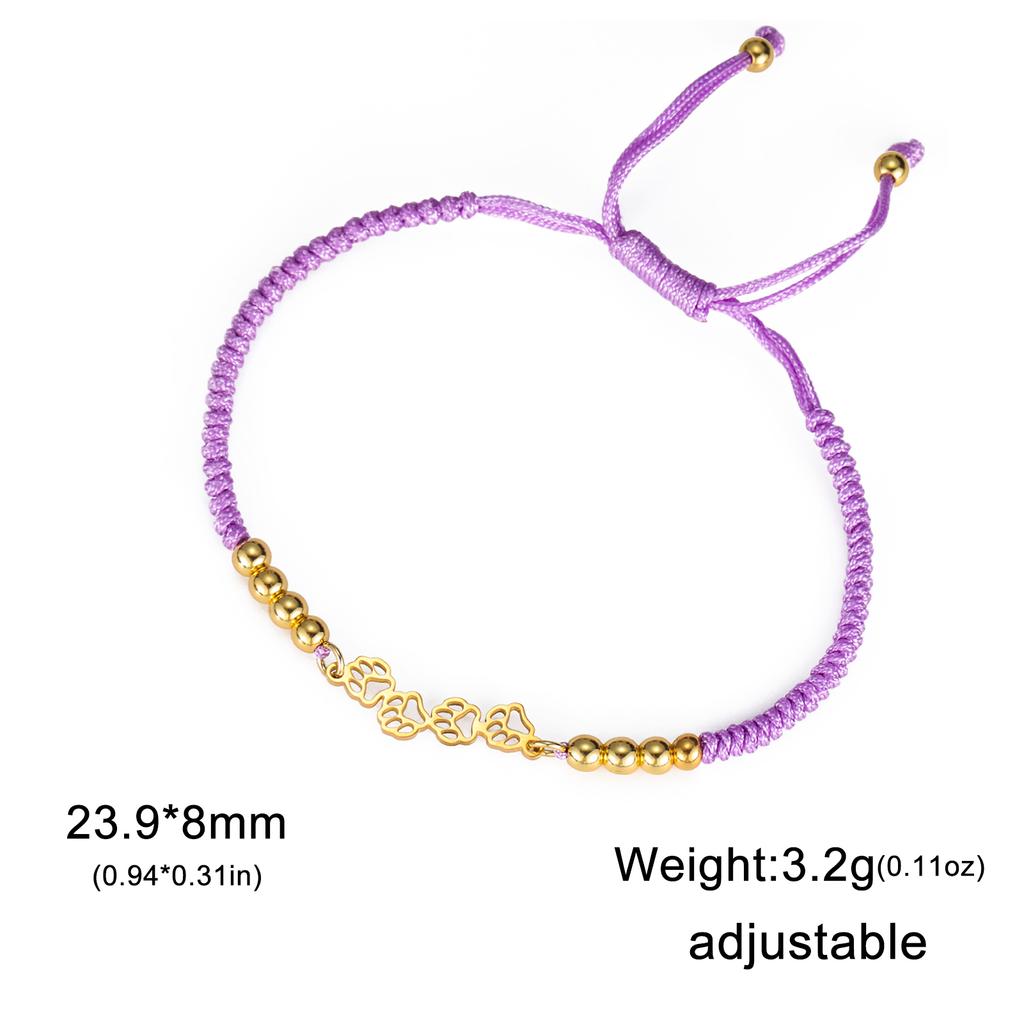 Cazador Hollow Cat Dog Bear Paw Bracelet on Hand Female Cute Animal Charm Kpop Stainless Steel Jewelryfriend Gift Wholesale