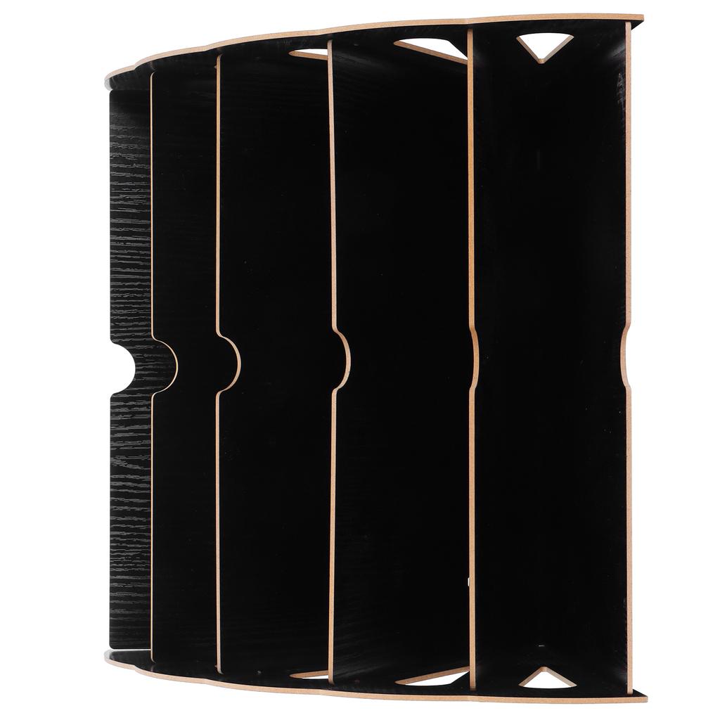 Wooden MultiSlot Storage Rack   Supplies Desktop File   for  (Black )