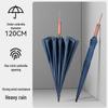 Winddichter Regenschirm mit 16 Speichen und Holzgriff - Elegantes vergrößertes Design, Automatisches Öffnen, Individuelles Logo für Herren