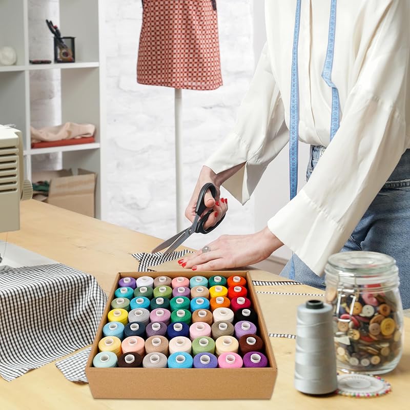 49 Colors Sewing Thread Set No. 60 1000 Yards Roll Large Capacity Can Be Used a Lot For Ordinary Ground Thread for Home Sewing Machines Hand Sewing