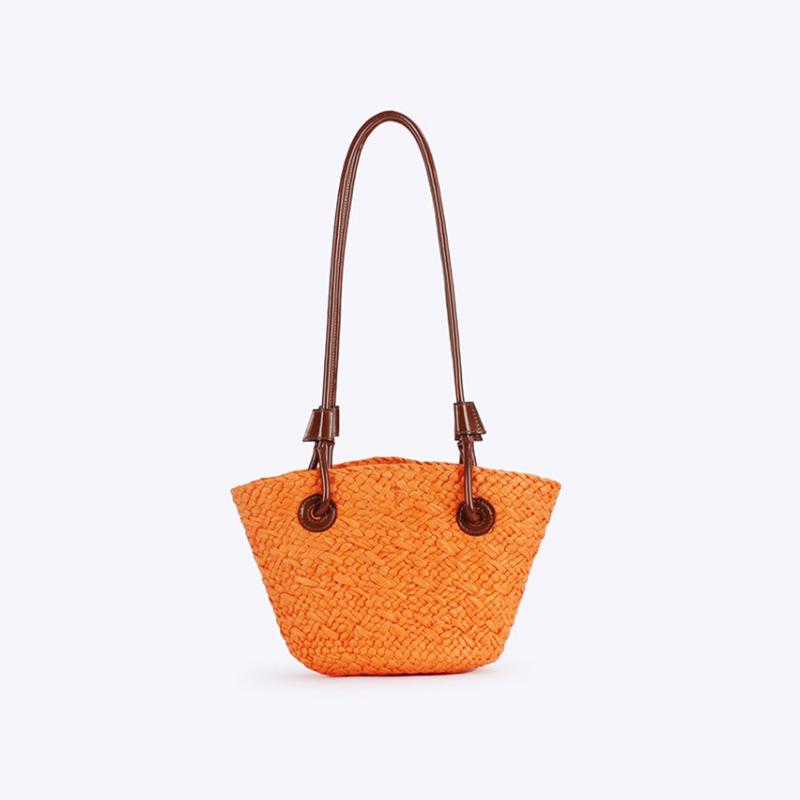 Women's Large Capacity Shoulder Bag Summer Straw Woven Basket Handbag Fashion Female Luxury Designer Beach Bag Bali Shopper Tote