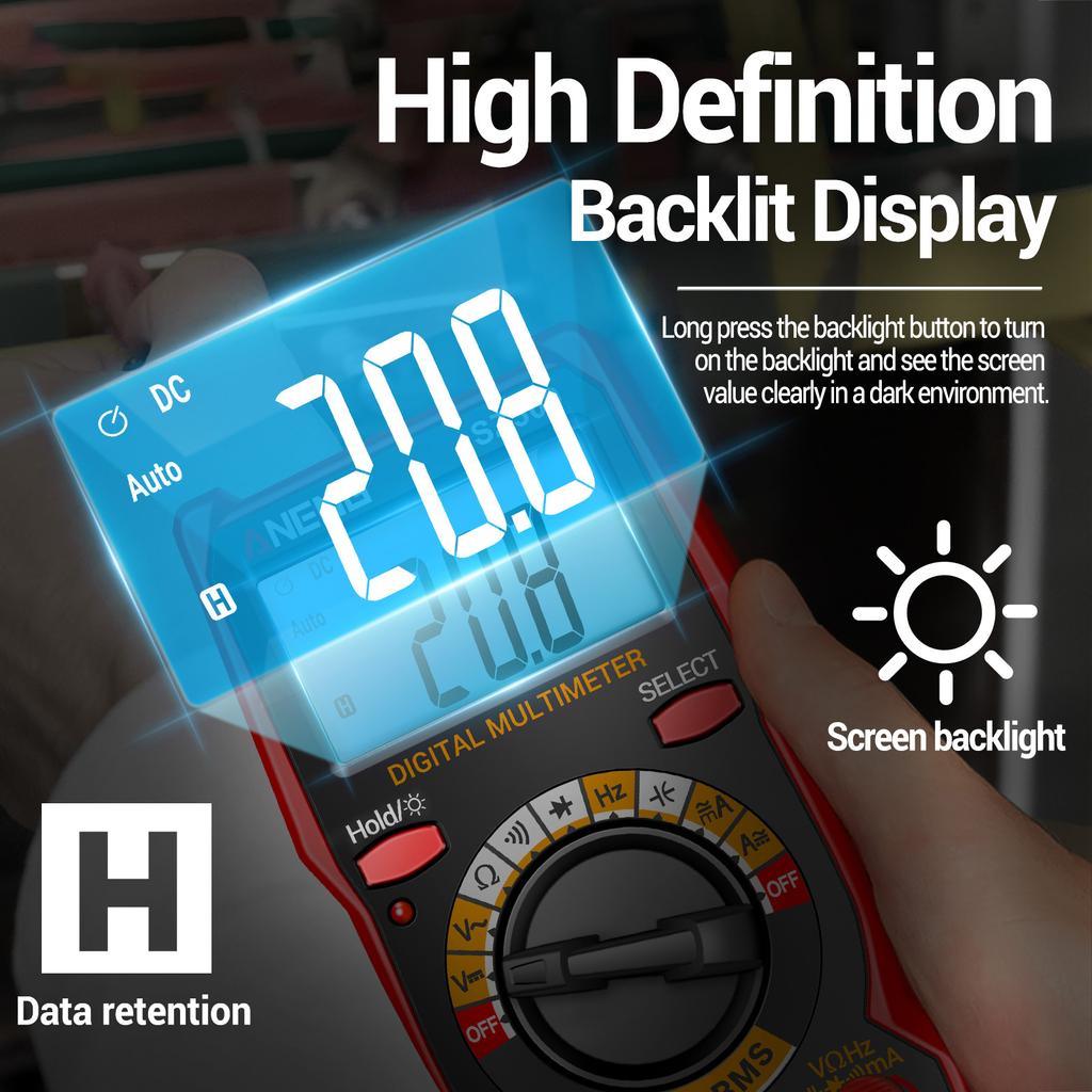 ANENG SZ309 Smart Multimeter 1999 Count High Precision Electrical Tester LCD Backlight ACDC