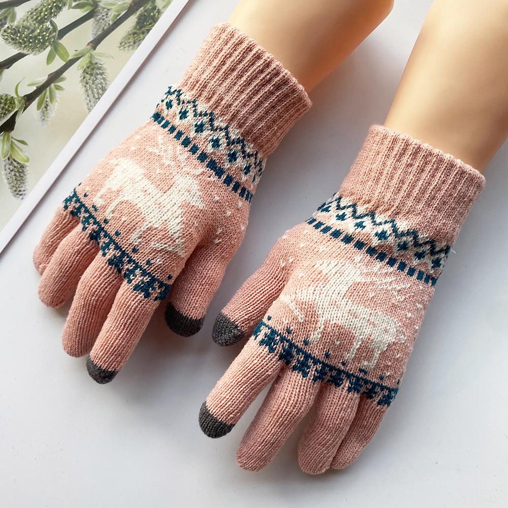 

Little Deer 2025 Men s & Women s Knitted Cycling Touchscreen Gloves - Warm & Versatile for Autumn/Winter One Size