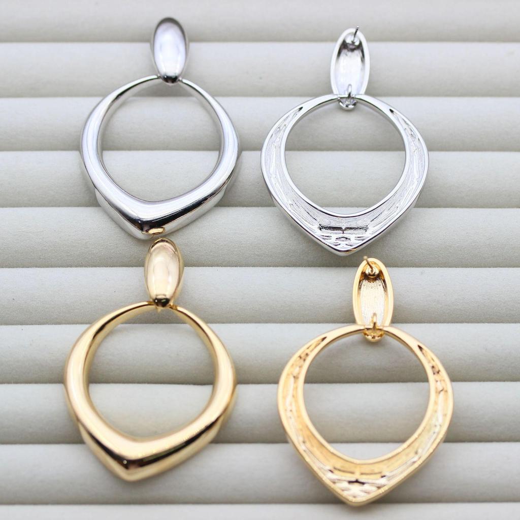 European & American Statement Teardrop Earrings, Versatile Simple Fashion with Large Smooth Surface