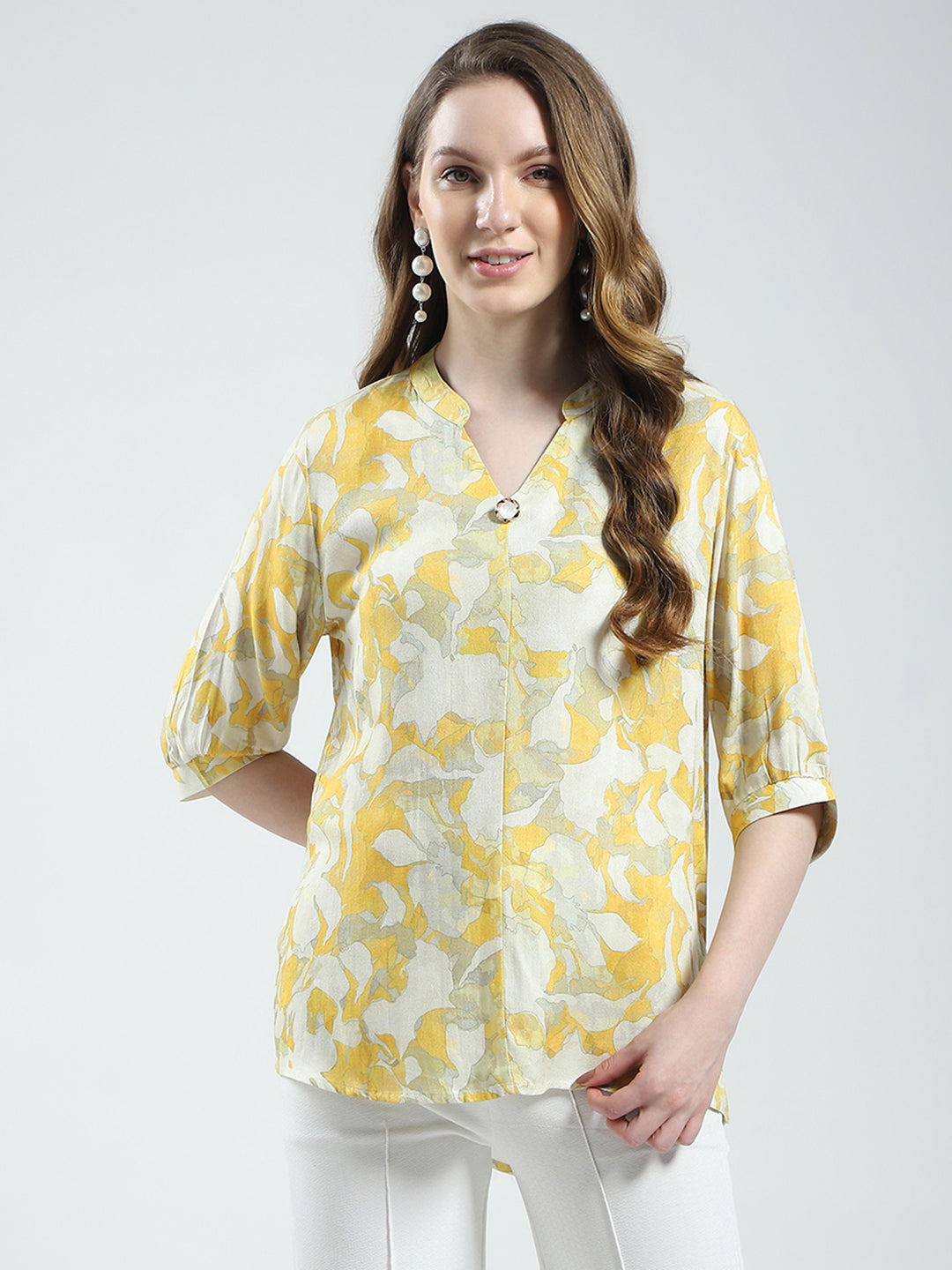 Monte Carlo Women Regular Fit Yellow Top XL жёлтый